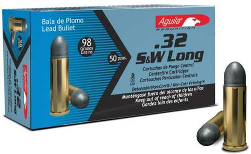 Aguila Handgun Ammuntion .32 S&W Long 98 Gr FMJ 705 Fps 50/ct