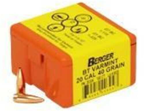 Berger Match Grade Varmint Bullets .20 Cal .204" 40 BT 100/Box