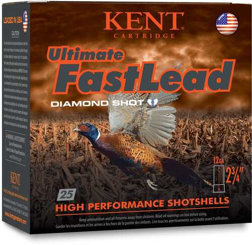 Kent Ultimate Fast Lead Shotshells 12 Gauge 2-3/4" 1-3/8 Oz 1475 Fps #6 25 Rounds