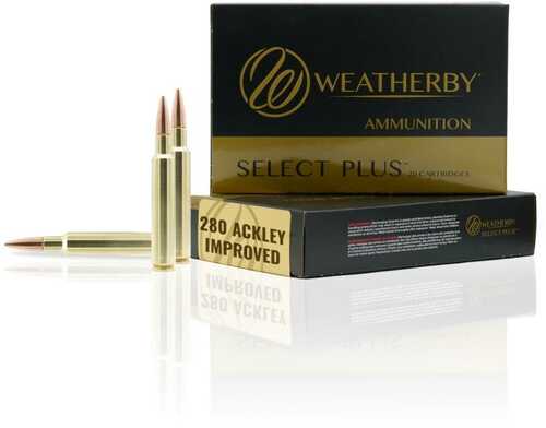 Weatherby Rifle Ammo 280 Ackley Improved 139 Gr Bthp 3050 Fps 20 Round