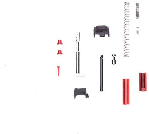 Polymer 80 Complete Slide Parts Kit - Black/Red