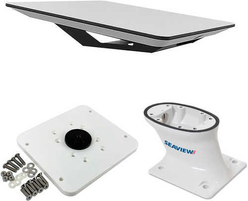 KVH Starlink Flat Panel Kit w/5" Seaview Pedestal Mount &amp; Adastlka Starlink Top Plate