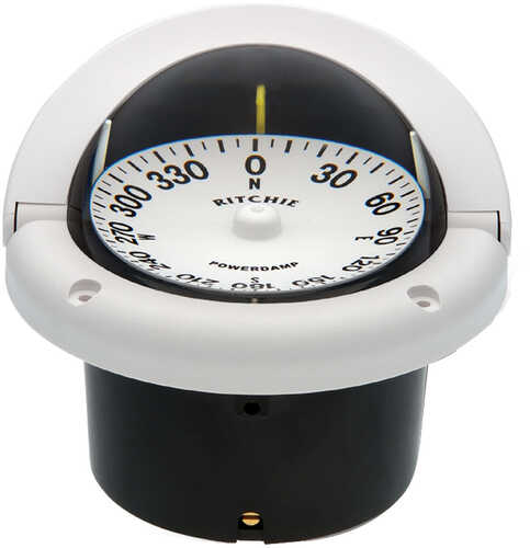 Ritchie HF-742W Helmsman Compass - Flush Mount - White