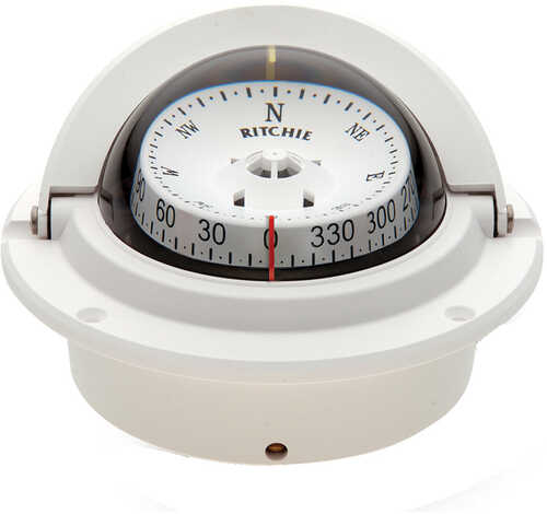 Ritchie F-83W Voyager Compass - Flush Mount - White