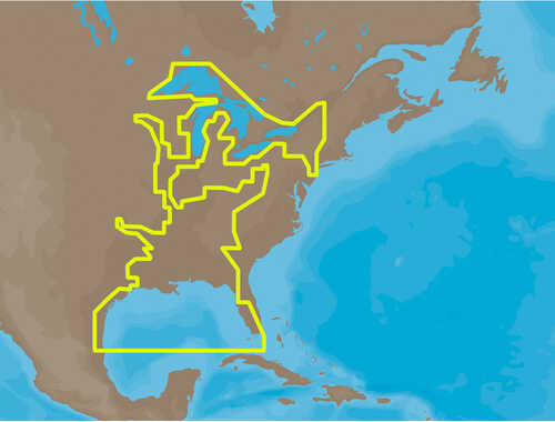 C-MAP MAX NA-M023 - U.S. Gulf Coast & Inland Rivers - SD&trade; Card