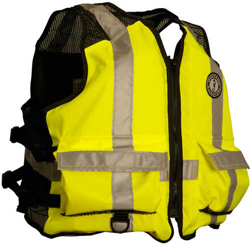 Mustang High Visibility Industrial Mesh Vest - Fluorescent Yellow/Green - L/XL