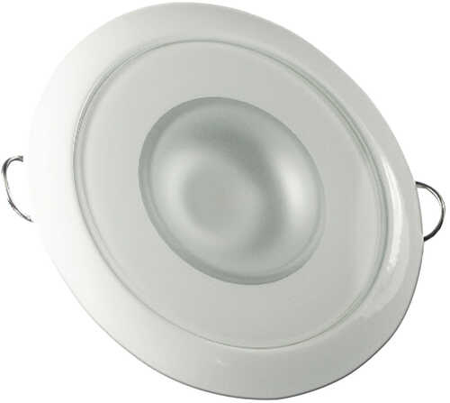 Lumitec Mirage - Flush Mount Down Light - Glass Finish/White Bezel - 4-Color White/Red/Blue/Purple Non Dimming