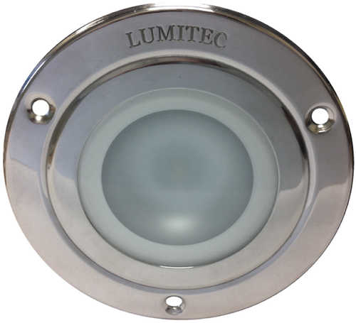 Lumitec Shadow - Flush Mount Down Light - Polished SS Finish - 3-Color Red/Blue Non Dimming w/White Dimming