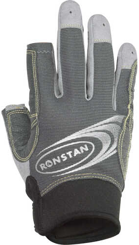 Ronstan Sticky Race Gloves w/3 Full & 2 Cut Fingers - Grey - X-Large