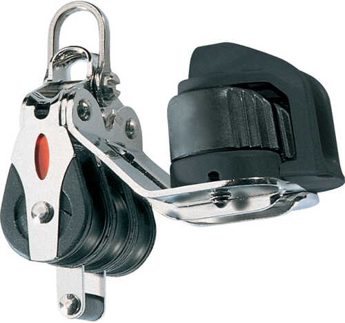 Ronstan Series 20 Ball Bearing Block - Triple Becket Cam Cleat 2-Axis Shackle Head