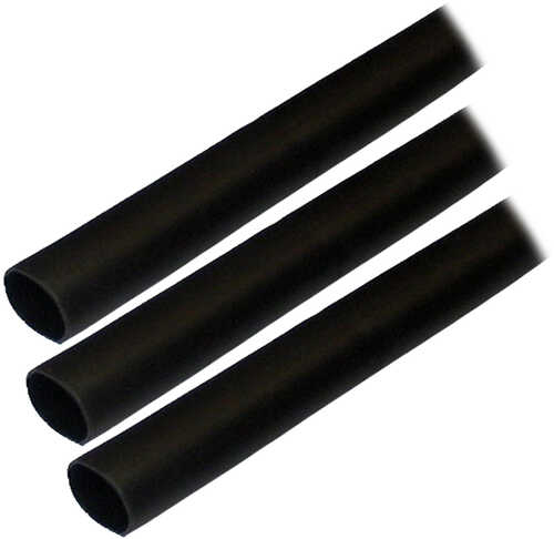 Ancor Adhesive Lined Heat Shrink Tubing (ALT) - 1/2" x 3" - 3-Pack - Black