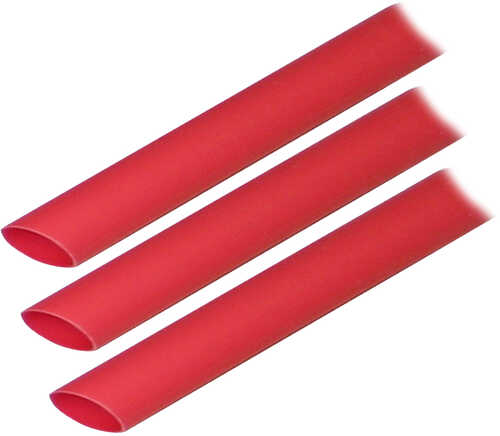 Ancor Adhesive Lined Heat Shrink Tubing (ALT) - 1/2" x 3" - 3-Pack - Red