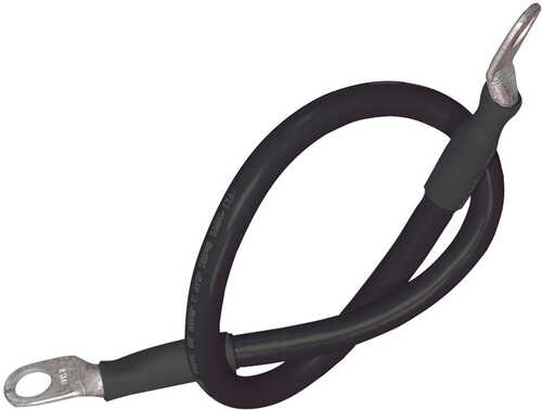 Ancor Battery Cable Assembly, 2 Awg (34mm&#178;) Wire, 5/16" (7.93mm) Stud, Black - 32" (81.2cm)