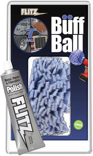 Flitz Buff Ball - Extra Large 7" Blue w/1.76oz Tube Polish