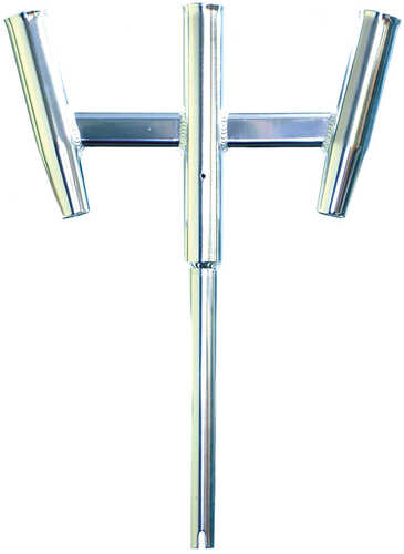 Tigress Triple Aluminum Kite Rod Holder - Straight Butt - Polished