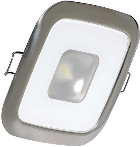 Lumitec Square Mirage Down Light - Warm White Dimming - Hi-CRI - Polished Bezel