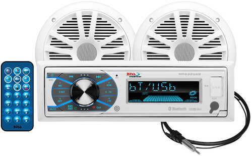 Boss Audio MCK632WB.6 Package w/AM/FM CD Receiver; one Pair of 6.5" Speakers &amp; Antenna