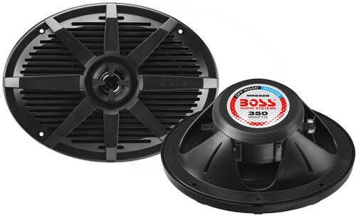 Boss Audio MR692B 6" x 9" 2-Way 350W Marine Full Range Speaker - Black - Pair