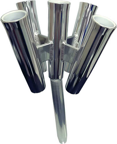 Tigress Five Rod Cluster - Bent Butt - Polished Aluminum