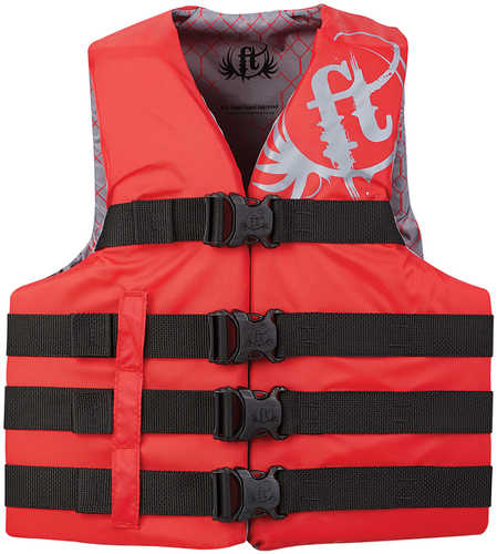 Full Throttle Teen Life Jacket Nylon-Red