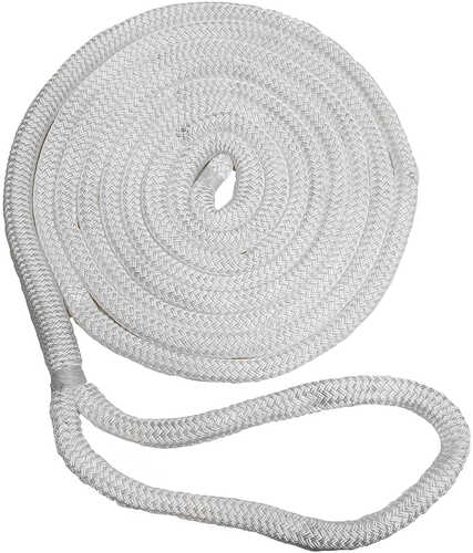 New England Ropes 3/4" X 50' Nylon Double Braid Dock Line - White