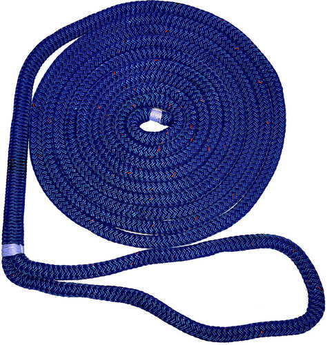 New England Ropes 3/4" X 50&#39; Nylon Double Braid Dock Line - Blue w/Tracer