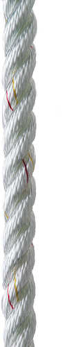 New England Ropes 3/4" X 35' Premium Nylon 3 Strand Dock Line - White w/Tracer