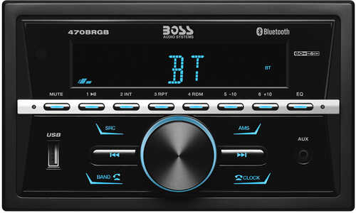 Boss Audio In-Dash Double-DIN, MECH-LESS Multimedia Player MP3 Compatible/BT/AM/FM Stereo w/USB Charger - 60W x 4