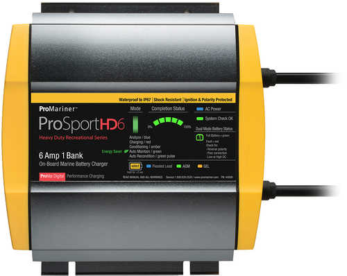 ProMariner ProSportHD 6 Gen 4 - 6 Amp - 1 Bank Battery Charger