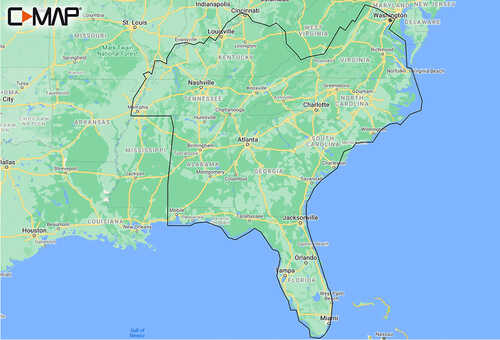 C-MAP M-NA-Y214-MS US Lakes South East REVEAL&trade; Inland Chart