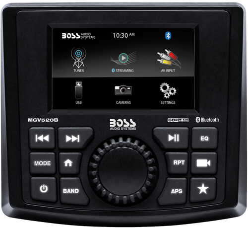 Boss Audio Marine Gauge Receiver - AM/FM/BT/USB/Rear Camera