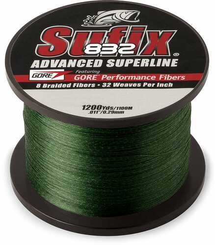 Sufix 832&reg; Advanced Superline&reg; Braid - 30lb - Low-vis Green - 1200 Yds