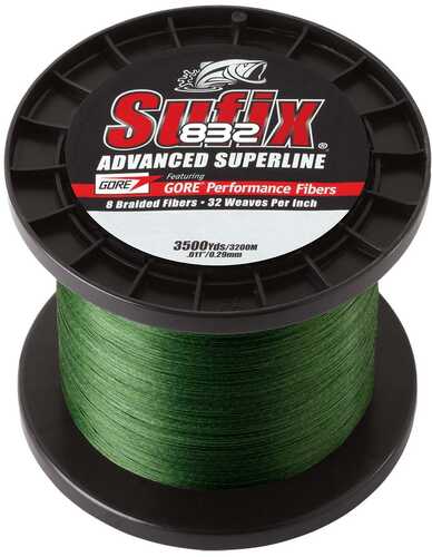 Sufix 832&reg; Advanced Superline&reg; Braid - 30lb - Low-vis Green - 3500 Yds