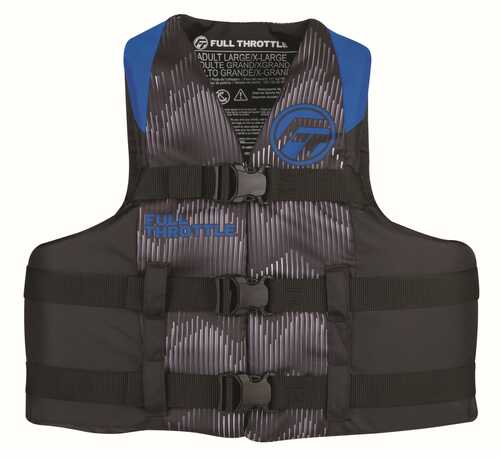 Full Throttle Adult Nylon Life Jacket - 2xl/4xl - Blue/black