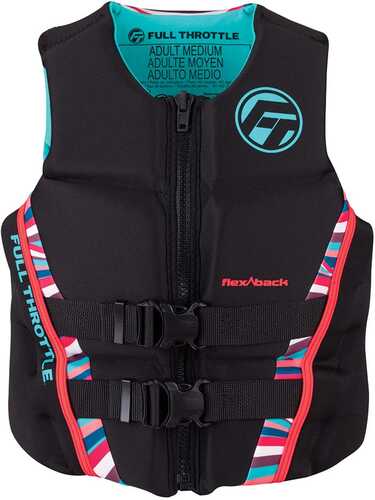 Full Throttle Women&#39;s Rapid-dry Flex-back Life Jacket - M Pink/black