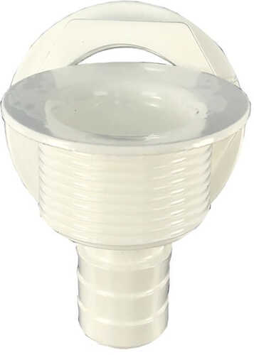 T-h Marine Straight Barbed All-purpose Drain - White