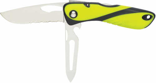 Wichard Offshore Knife - Single Serrated Blade - Fluorescent