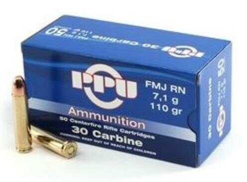 30 Carbine 110 Grain Full Metal Jacket 50 Rounds Prvi Partizan Ammunition