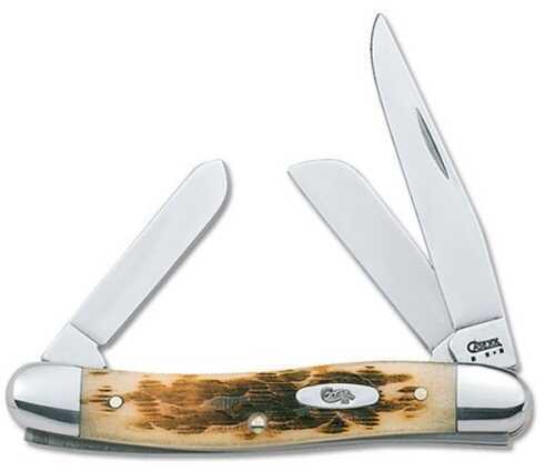 Case 00042 Stockman Medium 2.57"/1.88"/1.71" Folding Clip Point/Sheepsfoot/Spey Plain Mirror Polished Tru-Sharp SS Blade