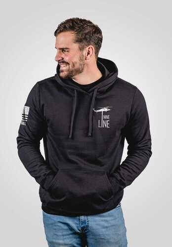 Nine Line Apparel Hoodie Thin Blue Black Medium