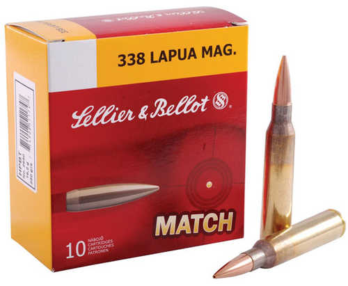 Sellier & Bellot Rifle .338 Lapua Magnum Hollow Point Boat Tail 250 Grain 10 Rounds