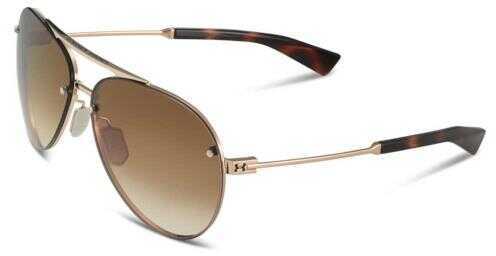 Under Armour Double Down Shiny Gold/tort Frame Brown Gradient Lens