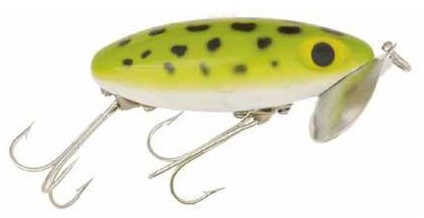 Arbogast Jitterbug 3/8 2.5" Frog White Belly Md: G600