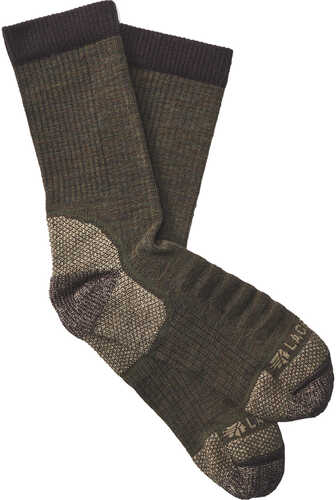 Lacrosse Men's Copper Merino Socks  Lightweight Crew Olive X-Large