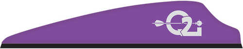 Q2i Archery-Quadel Industries Fusion X-II Vanes Violet 3 in. 100 pk.