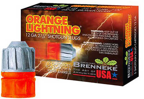 Brenneke Orange Lightning Lead Free Sabot 12 ga. 2 3/4 in. 2/3 oz. 5 rd. Model: SL-122OLN