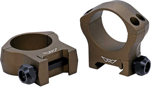 Warne Mountain Tech Scope Ring Set Fixed For Rifle Picatinny/Weaver 30mm Tube Burnt Bronze Cerakote Aluminum