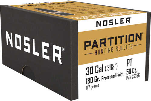 NOSLER Partition 30 Cal 50 Count 180 Grain 25396