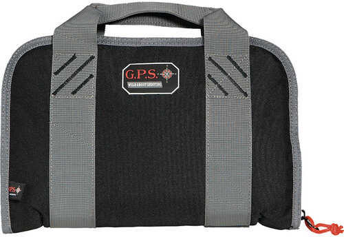 G*Outdoors GPS-1107PCCB Compact Double Pistol Case With Ammo Dump Cup Black 1-2 Handguns