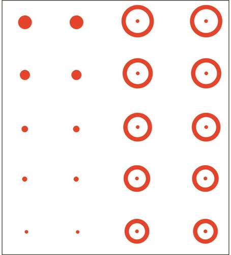 Gunstar Chubbie Target Reticle Set Orange Model: 1402701